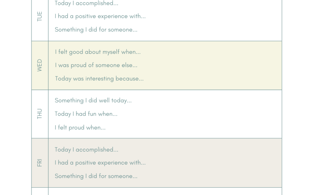 Self Esteem Journal